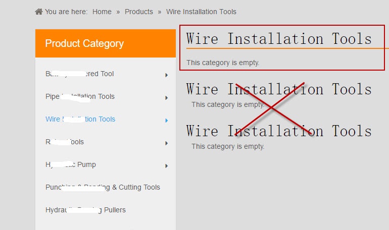 产品显示为空示例