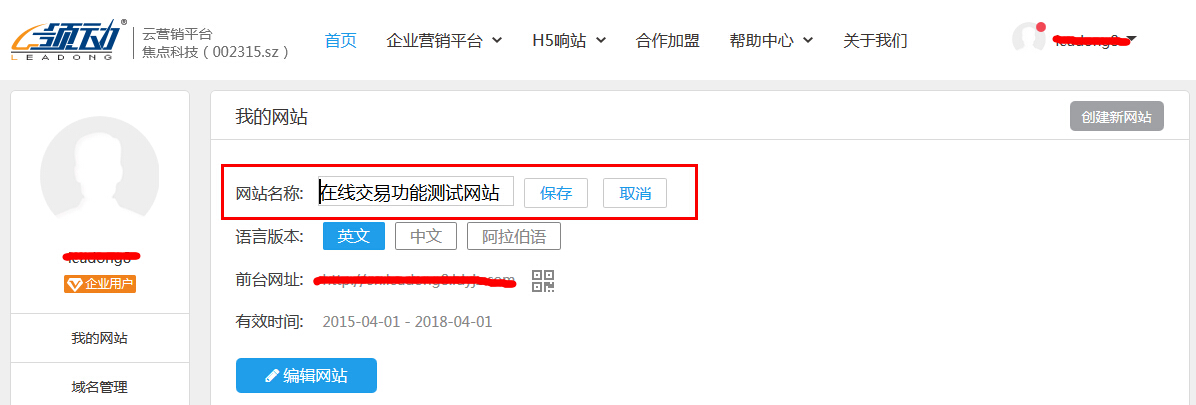 自定义网站名称