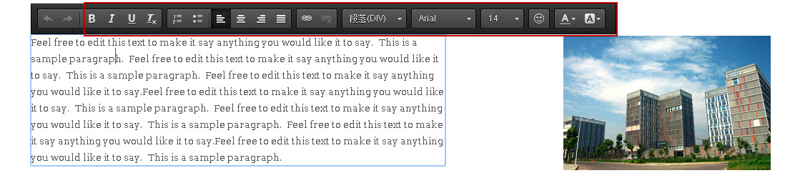 在富文本编辑器中修改文字
