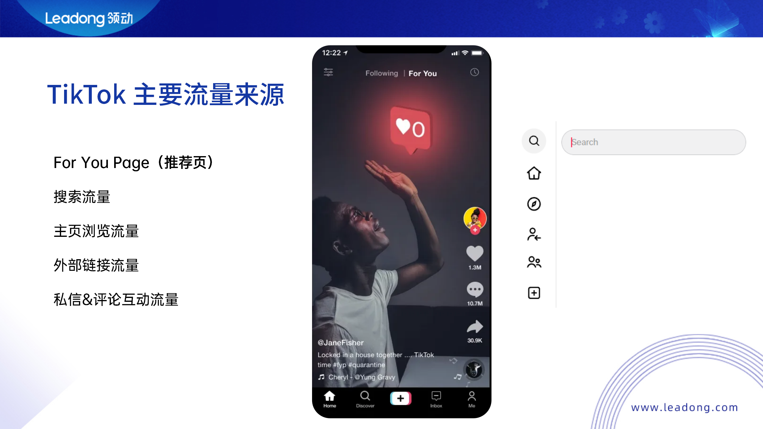 TikTok主要流量来源