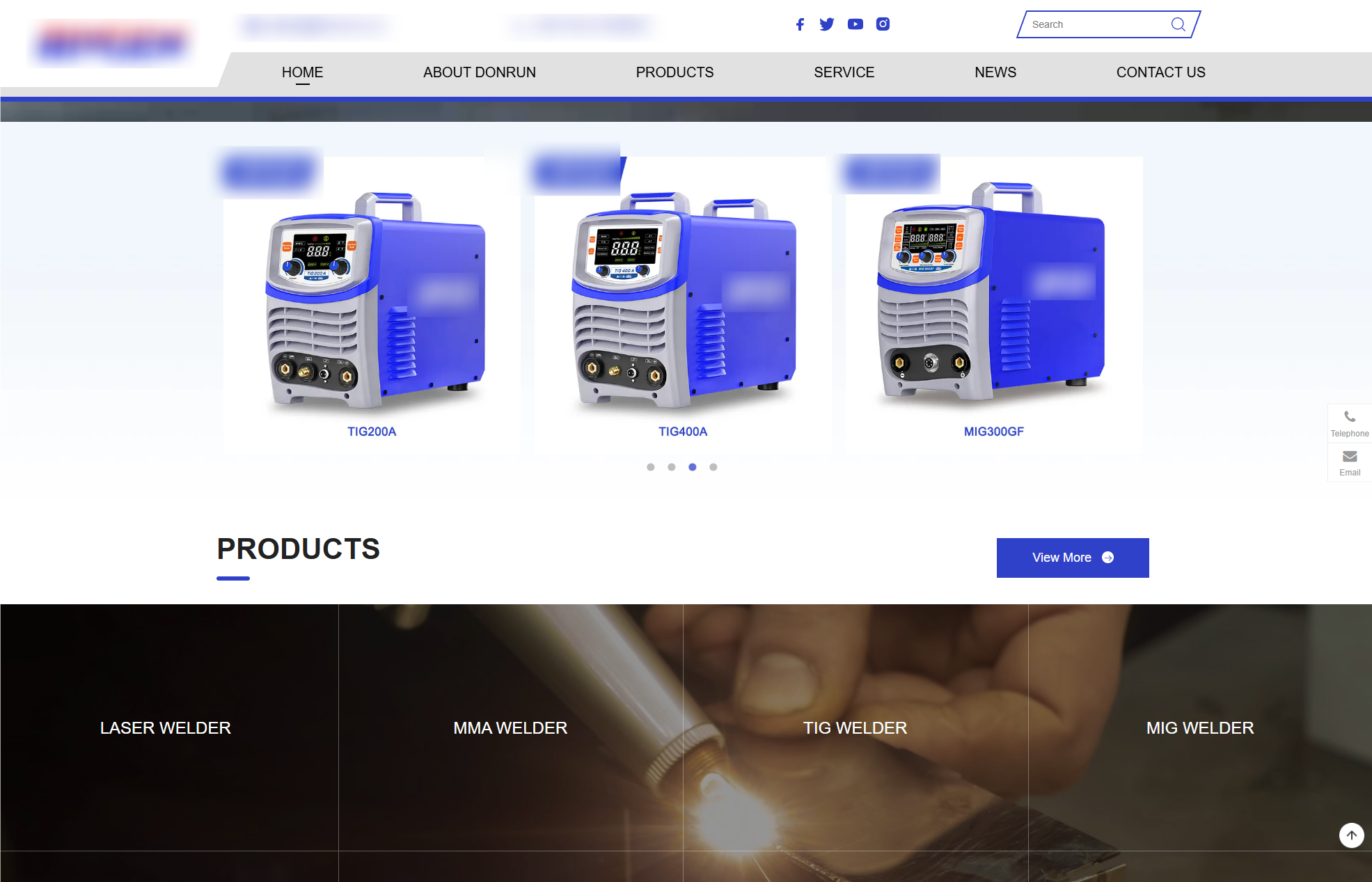 焊接设备独立站展示