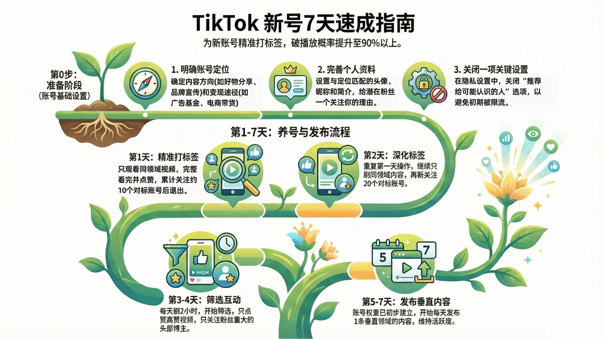 tiktok被限流？tiktok七天起号流程