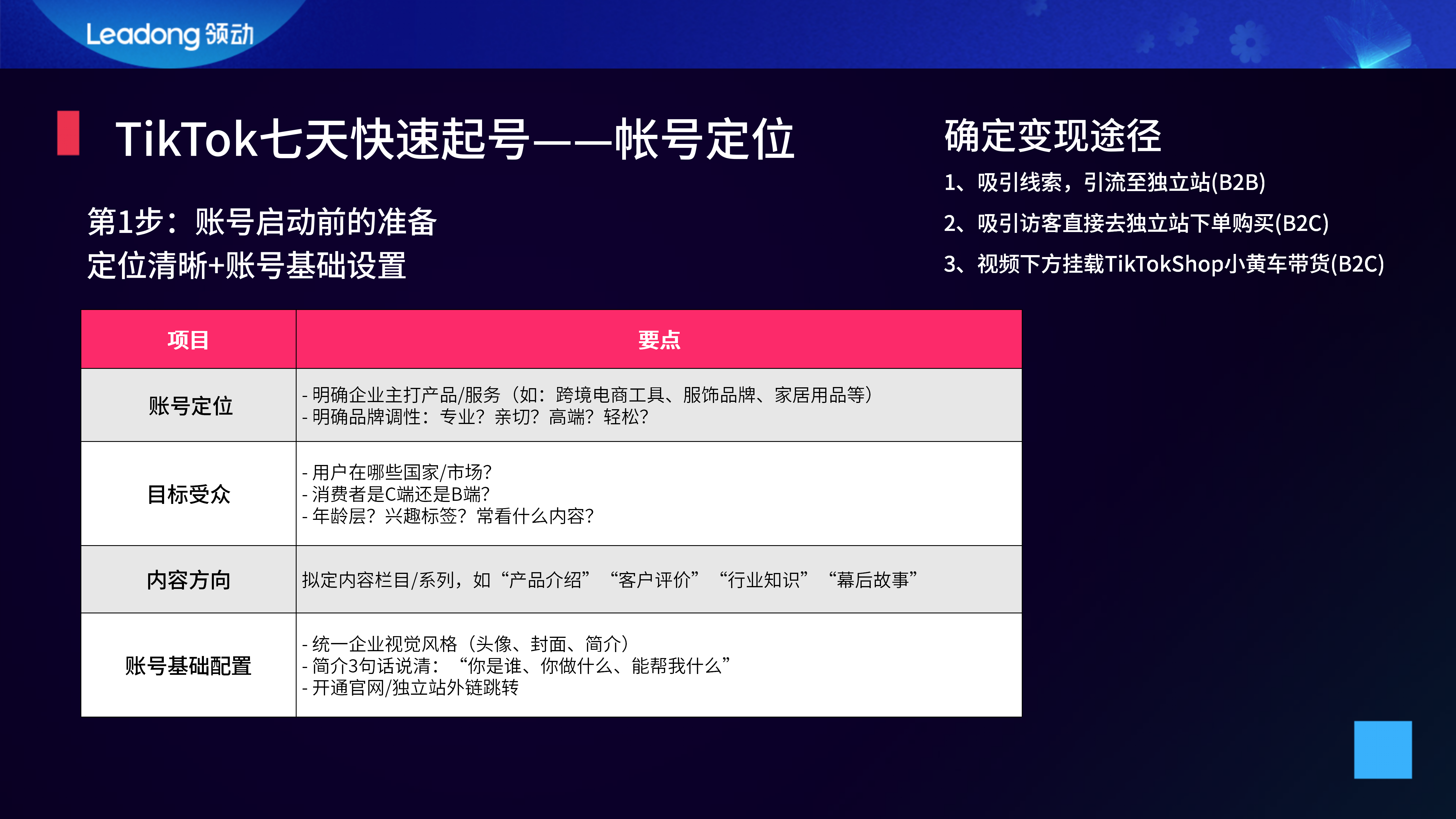 TikTok七天快速起号--帐号定位