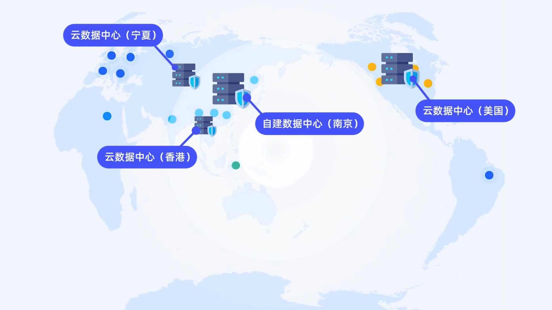 领动数据中心部署全球四大地区