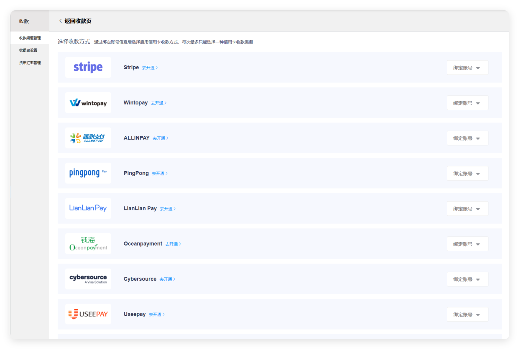 领动独立站收款方式一览